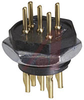 connector,mini hex,male panel receptacle w/hex nut,solder cup,5 pin contact - 70144723 - Allied Electronics, Inc.
