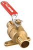 2-Piece, Full Port, Brass Ball Valve with PEX Ends and Dog-Ears -- FBV-PEX-DE - Image