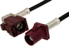 Bordeaux FAKRA Plug to FAKRA Jack Right Angle Cable 48 Inch Length Using RG174 Coax - PE38753D-48 - Pasternack