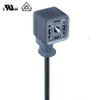 GAN - Molded Female Cordset, Form A, Contacts: 3+PE (PE at 12 o'clock), with GN-YE LEDs for pressure switch, 24 V | 6 A, IP67; PUR Black, 5x0.50mm² (20AWG); cURus 2238 - GAN31LU-P2M-228 - Belden Inc.