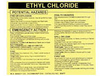Brady B-928 Black on Yellow Rectangle Vinyl Hazardous Material Label - 4 1/2 in Width - 3 3/4 in Height - Printed Text = ETHYL CHLORIDE - 93533 - 754476-93533 - R. S. Hughes Company, Inc.