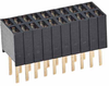 20+20 Pos. Female DIL Vertical Throughboard Conn. - M52-5102045 - Harwin Plc