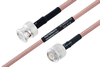 MIL-DTL-17 BNC Male to TNC Male Cable 12 Inch Length Using M17/60-RG142 Coax - PE3M0007-12 - Pasternack