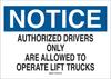 Brady B-555 Aluminum Rectangle White Truck & Forklift Warehouse Traffic Sign - 14 in Width x 10 in Height - 43464 - 754476-43464 - R. S. Hughes Company, Inc.