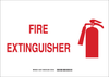 Brady B-555 Aluminum Fire Equipment Sign - TEXT: FIRE EXTINGUISHER - 122346 - 754473-71273 - R. S. Hughes Company, Inc.