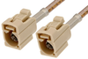 Beige FAKRA Jack to FAKRA Jack Cable 60 Inch Length Using RG316 Coax - PE38754I-60 - Pasternack