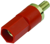 Banana Jack Adapter, 25A, Screw, Red; Gender Pomona - 50F843 - Newark, An Avnet Company