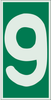 Brady Bradyglo B-347 Polyester / Polystyrene Rectangle Green IMO Evaluation Number Sign - 3 in Width x 6 in Height - Glow in the Dark - 59316 -- 754476-59316