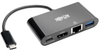 USB-C to HDMI Adapter with USB-A Hub, Gigabit Ethernet, Thunderbolt 3, 1080p - PD Charging, Black -- U444-06N-HGUB-C