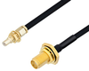 SMA Female Bulkhead to SSMC Jack Bulkhead Cable 24 Inch Length Using PE-SR405FLJ Coax - PE3C4449-24 - Pasternack