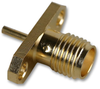 Rf / Coaxial Connector, Sma Coaxial, Straight Flanged Jack, Solder, 50 Ohm, Beryllium Copper Rohs Compliant Greenpar - Te Connectivity - 98K4828 - Newark, An Avnet Company