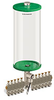 Green Color Key, Clear View Multiple Feed Electro Lubricator, 1 gal Acrylic Reservoir, 11 Feeds, 1/8