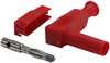 4Mm Banana Plug, 20A, Red; Gender Cal Test Electronics - 61AC9208 - Newark, An Avnet Company