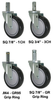 Stem Caster - Black Polyurethane Wheel - Model K3 - K3BK5X - Caster City, Inc.