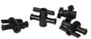 Luer stopcock, 1-way, male luer lock x female luer, black PVDF, pack of 10 -- GO-31200-91