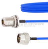 N Female Bulkhead to N Male Cable FM141FLEX Coax in 12 and RoHS Compliant - FMCA1050-12 - Fairview Microwave Inc.