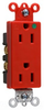 Duplex/Single Receptacle -- IG26262-HGRED - Image