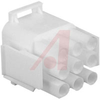 Connector, Soft Shell; Universal MATE-N-LOK; 9; Plug; Nylon; White; 19 A - 70083534 - Allied Electronics, Inc.