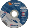 Weiler TIGER INOX Cutting Wheel - Type 27 - Depressed Center Wheel - 4 1/2 in Diameter - 7/8 in Center Hole - Thickness.045 in - 58110 - 012382-58110 - R. S. Hughes Company, Inc.