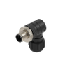 M12 Field Attachable Connector: male, angled, 4-pin, A-coded, unshielded, black housing, screw type, 230 V AC/DC - RSCW 4/9 - Belden Inc.