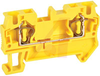 Terminal Block, Feed-Through; 20 to 10 AWG; 600 V; 30 A; Spring-Cage; Yellow - 70169316 - Allied Electronics, Inc.