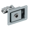 Rotary Push-to-Close Latch, Paddle Actuated, Single Stage, Key Locking, Rivet Thru Hole, Zinc Plate, Bright chromate - R4-82-692-10 - Southco
