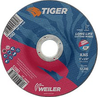 Weiler TIGER Aluminum Oxide Cutting Wheel - Type 27 - Depressed Center Wheel - 5 in Diameter - 7/8 in Center Hole - Thickness 3/32 in - 57083 - 012382-57083 - R. S. Hughes Company, Inc.