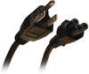 3-Slot Power Cord, NEMA 5-15P to C5 - Laptop/Notebook, 10A, 125V, 18 AWG, 10 ft., Black -- P013-010 - Image