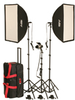 KSBQ-2600 PRO SOFTBOX LIGHT KIT W/ACCENT LIGHT: KSBQ-2600 1100W, PRO SOFTBOX 3-LIGHT KIT w/ACCENT LIGHT -- 402365