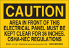 Brady B-563 High Density Polypropylene Rectangle Yellow Electrical Safety Sign - 14 in Width x 10 in Height - 116234 - 754473-18877 - R. S. Hughes Company, Inc.