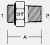 6401 - MALE ORB x MALE NPT - 6401-08-06 - Stainless Hose Fittings, Ltd.