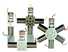 Cole-Parmer Manifold Mixing Solenoid Valve, PTFE; 4 In/1 Out; 12 VDC -- GO-01356-08 - Image