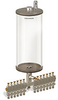 Levelux Clear View Multiple Feed Manual Lubricator, 1 gal Acrylic Reservoir, 13 Feeds, 1/4” OD Tube Outlets - B5178-128AB131W - Oil-Rite Corp.