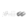 10 mm Bore, 16 mm O.D., BY 35 mm (1.377mm) Long Bore Reducer - A 7A30M161035 - Stock Drive Products & Sterling Instrument - SDP/SI