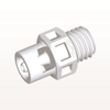 Threaded Connector, Barbed, White - KS230 - Qosina Corp.