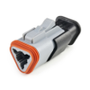 Amphenol Sine Systems AT06-3S-SR01GRY 3-Way AT Connector Plug with Strain Relief End cap - 39307 - Waytek, Inc.