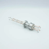 Thermocouple Feedthrough, Type T, 3 Pairs, Screw-type Connector, 1.33″ Conflat Flange - A0791-1-CF - MPF Products, INC.