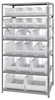 Storage Shelving with Bins - 2475-20-MIXCL - Simplastics