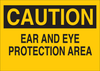 Brady B-401 Polystyrene Rectangle Yellow Personal Protection Equipment (PPE) Sign - 14 in Width x 10 in Height - TEXT: CAUTION - 25195 - 754476-25195 - R. S. Hughes Company, Inc.