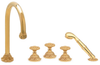 Acanthus Tub Set with Gooseneck Spout & Hand Shower: N&ordm; 13109 Deck Mount Tub Set with Levers - 13109 - P. E. Guerin