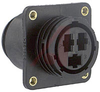 Connector; 3; Receptacle; Wire; 17; AllPlastic; 15/16-20 UNEF-2A; Panel; Black - 70082874 - Allied Electronics, Inc.