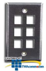 Hubbell 6 Port Stainless Steel Faceplate -- SSF16 - Image