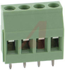 Terminal Block; 24 A; 250 V; 5 mm; 24 to 12 AWG; 4; Screw; Solder; 4 kV; PA - 70054396 - Allied Electronics, Inc.