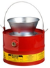 Justrite Yellow 3 gal Safety Can - 12.25 in Height - 11.625 in Overall Diameter - 697841-00410 - 697841-00410 - R. S. Hughes Company, Inc.