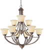8995-9 SBZ Mid. Chandeliers-Glass Up - 360864 - Capital Lighting, Inc.