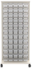 Akro-Mils Ready Space 30553 150 lb Stone White Powder Coated Steel Double Sided Double Sided Louvered Floor Rack - 24 5/8 in Overall Length - 23 in Width - 52 in Height - 30553230S - 30553230S - R. S. Hughes Company, Inc.