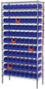 Akro-Mils 2000 lb Adjustable Blue Chrome Steel Open Adjustable Fixed Shelving System - 96 Bins - 2000 lb Total Capacity - AWS143636442B -- AWS143636442B - Image