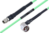 Temperature Conditioned SMA Male to N Male Right Angle Low Loss Cable 36 Inch Length Using PE-P160LL Coax - PE3M0188-36 - Pasternack