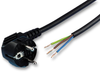 Power Cord, Single Ended, Schuko Plug, 2.5M, 16A, Black; Connector Type A Volex - 93K1407 - Newark, An Avnet Company