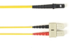 1-m, SC-MTRJ, 50-Micron, Multimode, Plenum, Yellow Fiber Optic Cable - FOCMP50-001M-SCMT-YL - Visual Sound, Inc.
